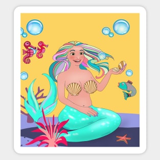 The ocean always mysterious like a mermaid Sticker